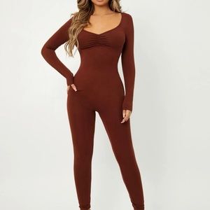 Brown bodysuit sz 12